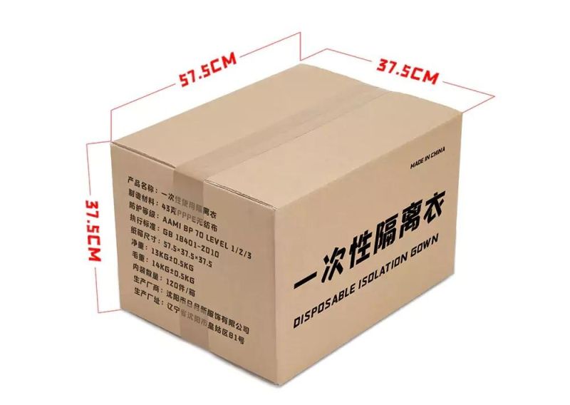 Disposable Lab Coat Type Isolation Blue Visitor Gown PP+PE Non-Woven Fabric 45g