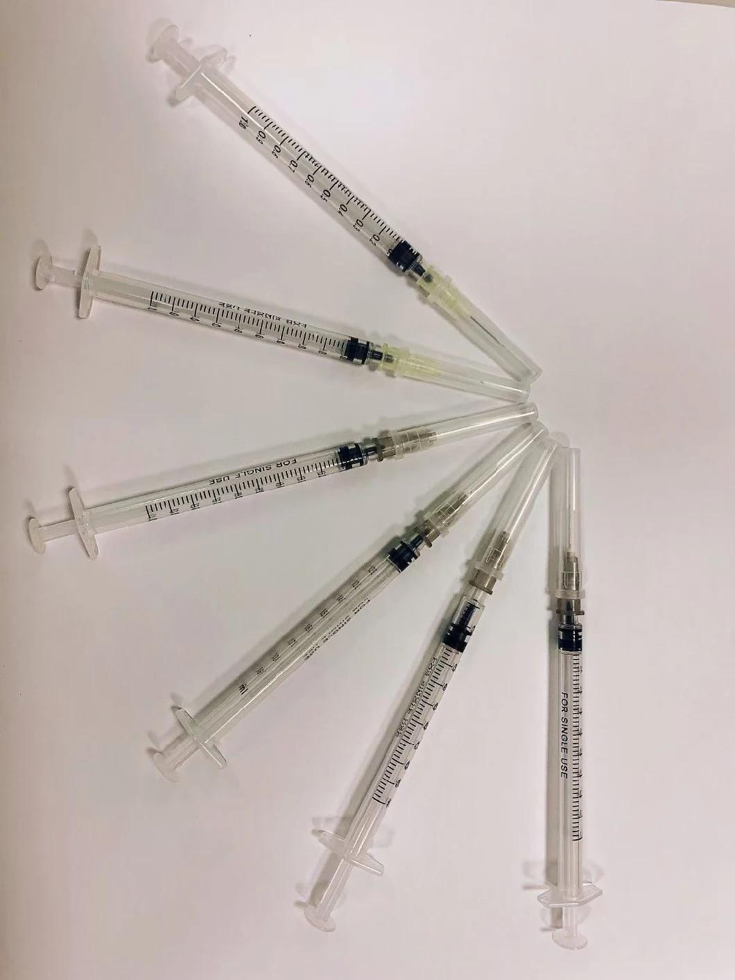 Direct Factory Disposable Medical Plastic Luer Lock Syringe with Needle or Without Needle