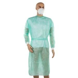 Green Color Disposable Surgical Hospital Isolation Gown PP PE SMS Isolation Gown