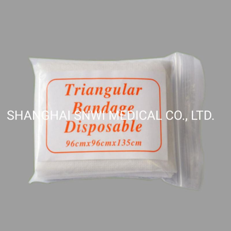 CE&ISO Certificated Disposable Medical Consumables First Aid Gauze Cotton Triangular Bandage