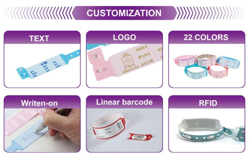 One off Use Child Write-on PVC Hospital ID Wristband