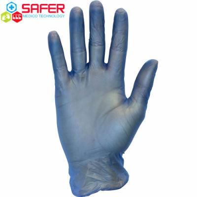 Disposable Blue Vinyl Gloves for Household Working
