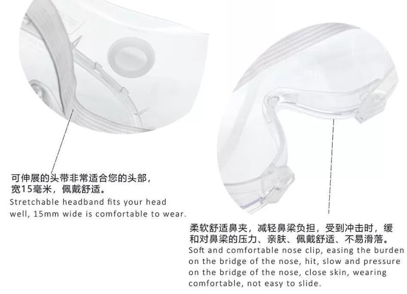 Protective Lightweight Medical Goggles for Covid