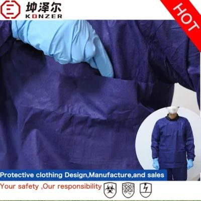 Comfortable Economical and Practical Spunbond Breathable Film White Disposal Coverall Surgical Clothes