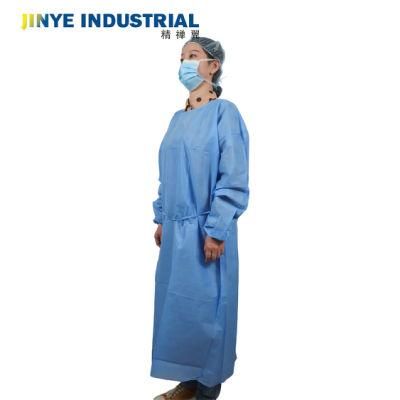 Sterile Surgicalgown SMS 40 GSM PPE Clothing Knit Cuffs Unisex Full Body Protective Workwear