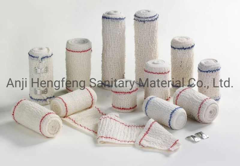Blue or Red Line Medical Elastic Spandex Crepe Bandage 7.5cm*4.5m