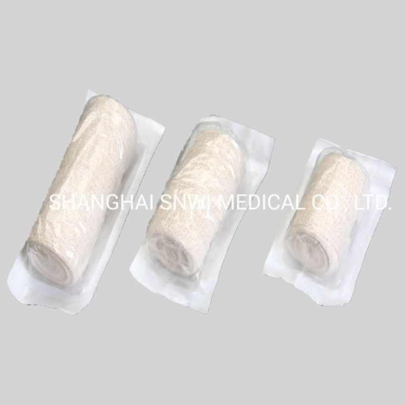 Medical Disposable Skin/White Color Cotton Plain Crepe Elastic Spandex Bandage
