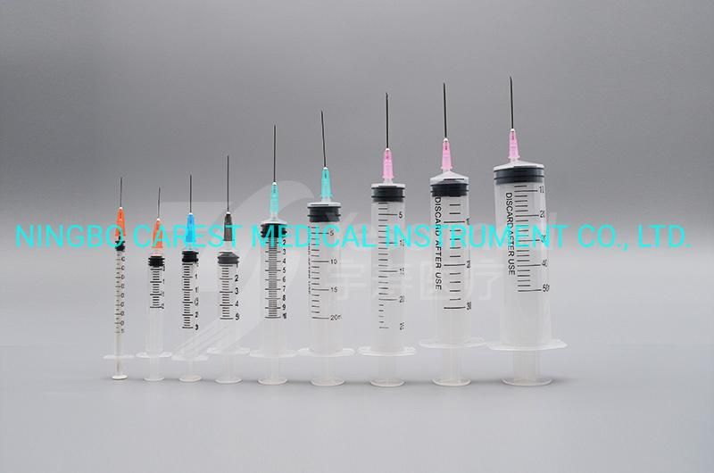 CE& FDA 510K Approved Disposable Luer Lock Syringe with or Without Needle