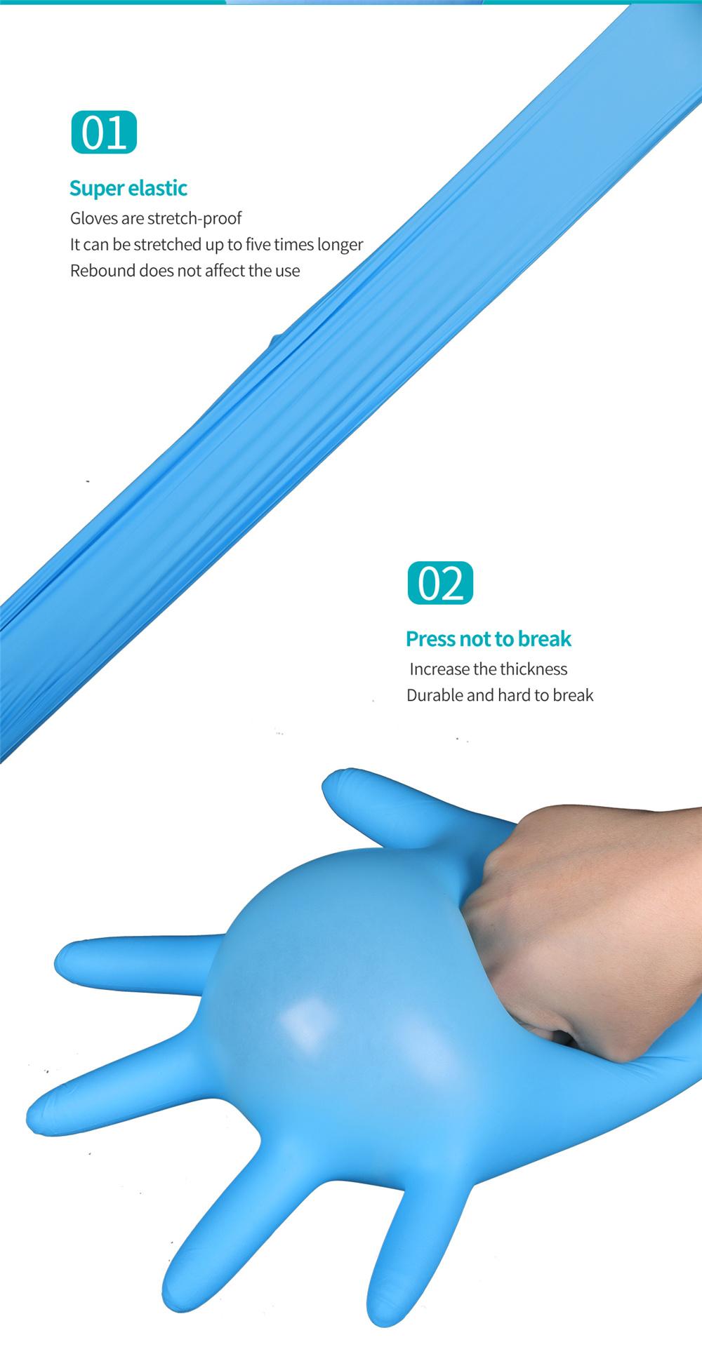 Wholesale Blue Disposable Glove Protective Medical/ Non-Medical Nitrile Gloves with CE Certificate