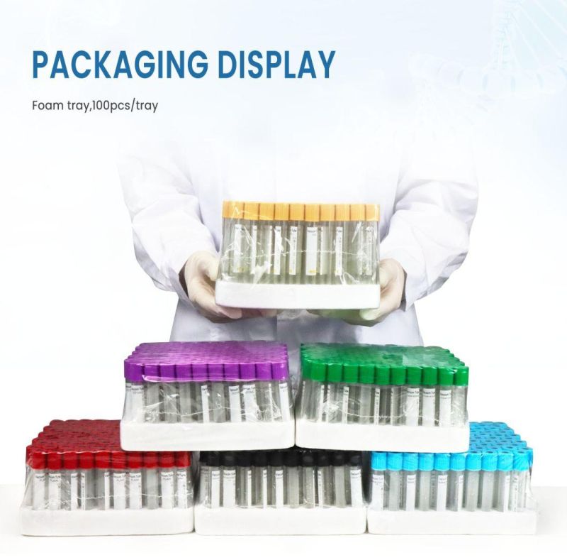 Wego Hot Sale 1ml Disposable Plastic Blood Collection Tube Medical Vacuum Tubes