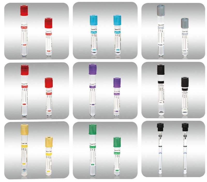 Disposable Medical Pet Plain Red Cap Vacuum Blood Collection Tube