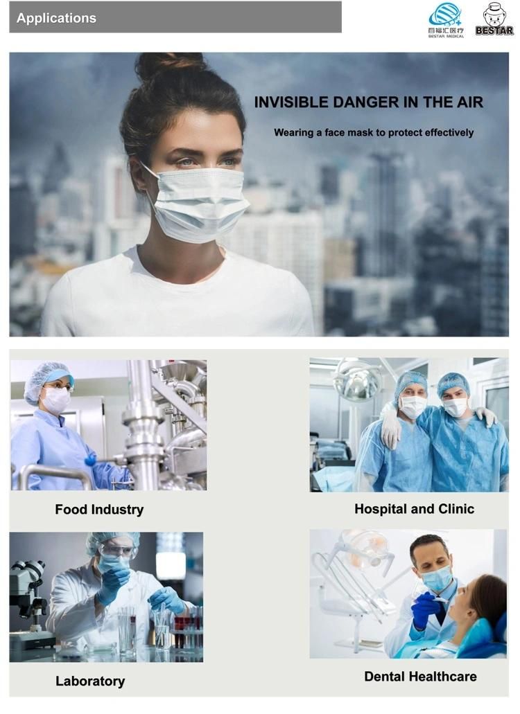 CE Certified Disposable Medical Face Mask with Ear Loop Type Iir