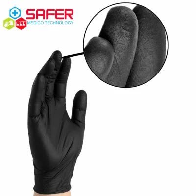 Wholesale Black Nitrile Gloves Powder Free
