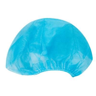 Nonwoven Round Crimped Disposable Clip Mop Cap PE Bouffant Shower Bathing Cap