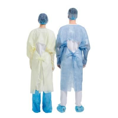 Medical Suppliers Hospitals Overhead/Open Back CPE Isolation Gown Individual Pack