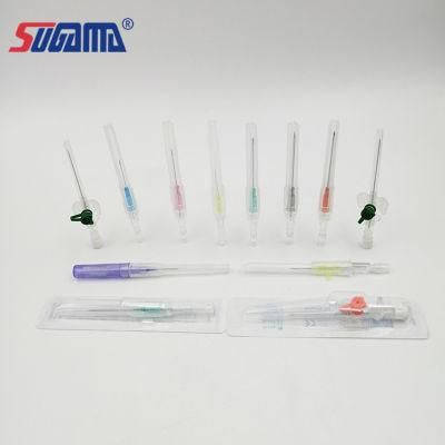 IV Cannula with Injection Port and Wings 18g 20g 22g 24G 26g