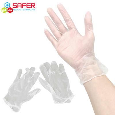 Vinyl Gloves Yiwu Powder Free Disposable with OEM Brand Clear