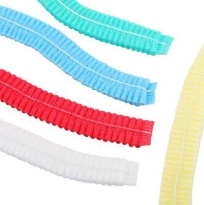 Disposable Non-Woven Strip Clip Cap with Elastic Band