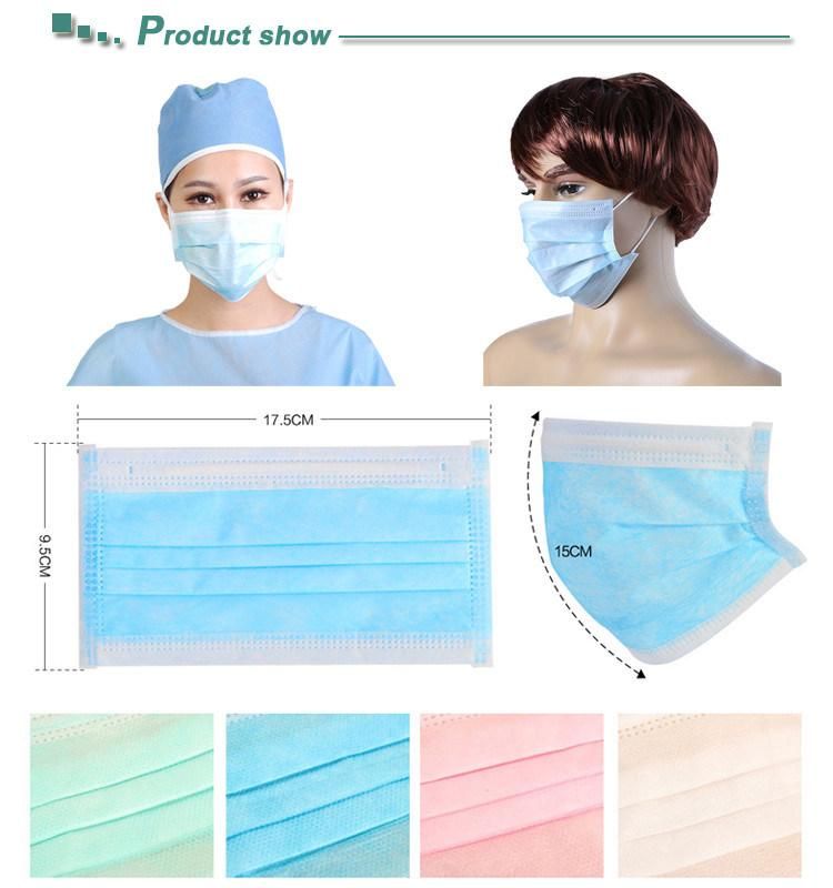 Surgical 3 Ply Face Mask Non Woven Blue Mouth Mask