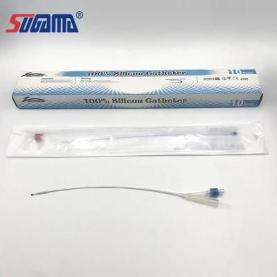 Sterile Balloon Catheter 100% Silicone Coated Latex Foley for Hospital