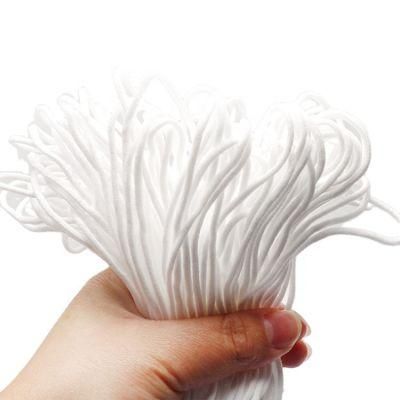 Elastic Earloop 2.5mm 3mm 5mm 7mm White Black Colorful Round Flat Earloop for Face Mask