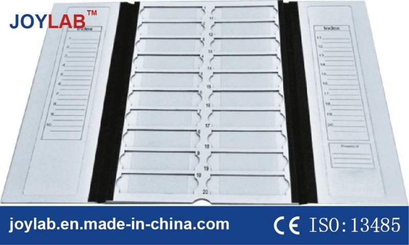 Slides Trays for 20 Pieces Slides with Lid Dividers