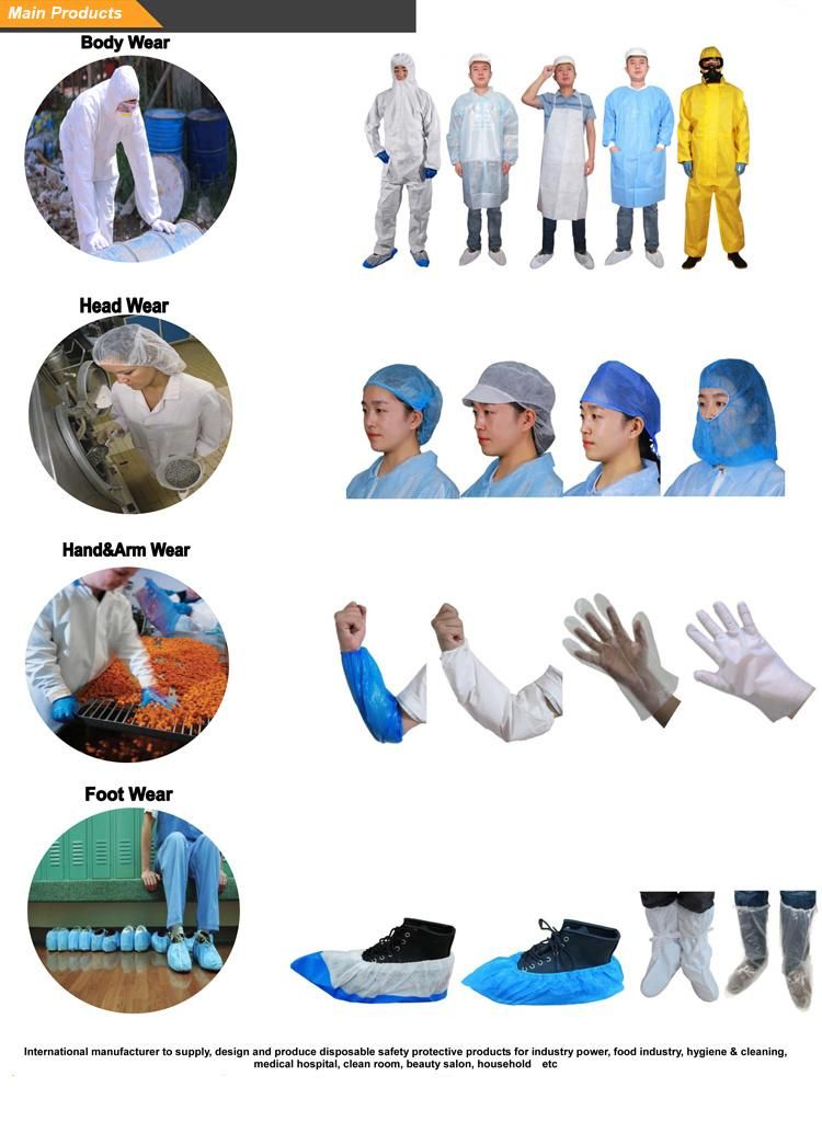 Disposable Type 3b/4b/5b/6b Medical Biological Virus Protection Yellow Coverall