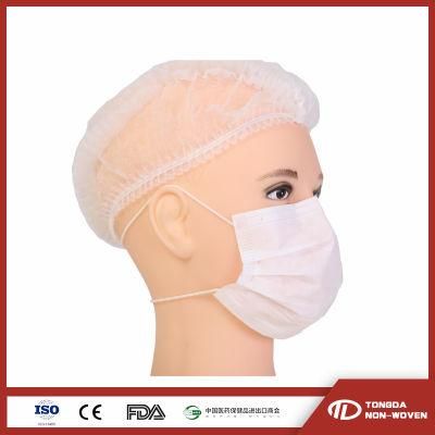 Factory Supplier Disposable Nonwoven Mob Cap with Single Elastic