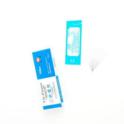 Manufacturer Hot Selling Disposable Sterile Silver Wire Handle Acupuncture Needles with Plastic Bag Packing