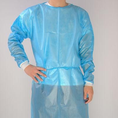 Factory Supply Waterproof Long Sleeve Garment Disposable Isolation Gowns