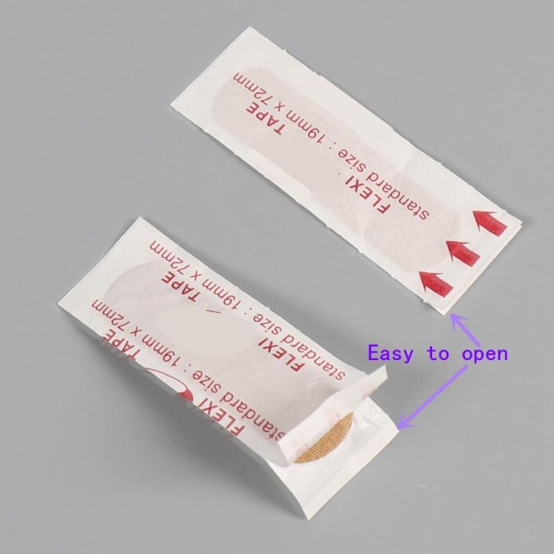 20PC/Box 72X19mm Skin Color Breathable Flexi Fabric Wound Dressing First Aid Plaster