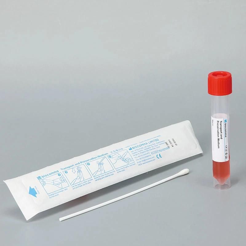 Virus Delivery Medium Vtm Kit & Nasopharyngeal Swab Vtm CE ISO