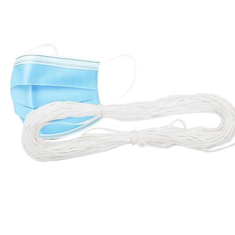 Elastic Earloop 2.5mm 3mm 5mm 7mm Round Flat White Black Colorful Earloop for Face Mask