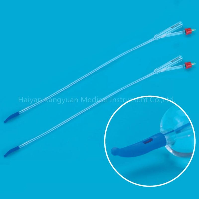 Tiemann Coude Tip Two Way All Silicone Urinary Urethral Catheter Normal Balloon Factory