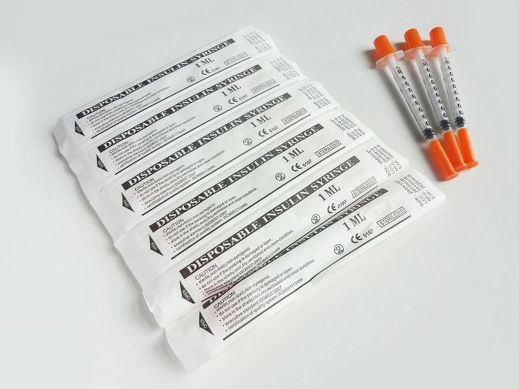 Manufacturer Disposable Medical 1ml 0.5ml Insulin Syringe U40 U100