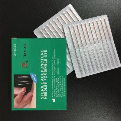 Quality and Trade Assurance Disposable Sterile Copper Wire Handle Acupuncture Needles for Beginners