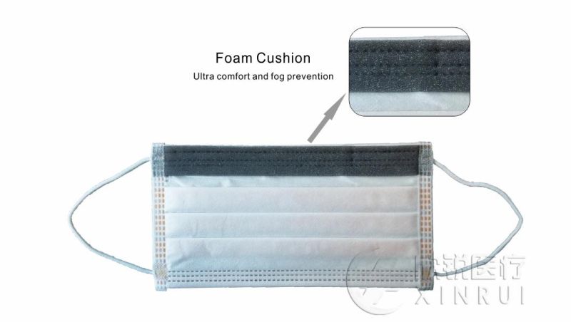 Disposable 4-Ply Non-Woven High Level Surgical Face Mask with Ear-Loop and Foam Cushion