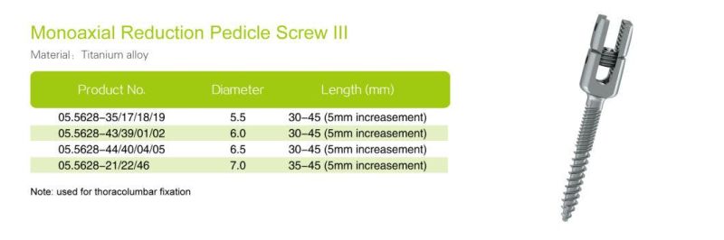 Monoaxial&Polyaxial Reduction Pedicle Screw I Spine Screw Factory Price