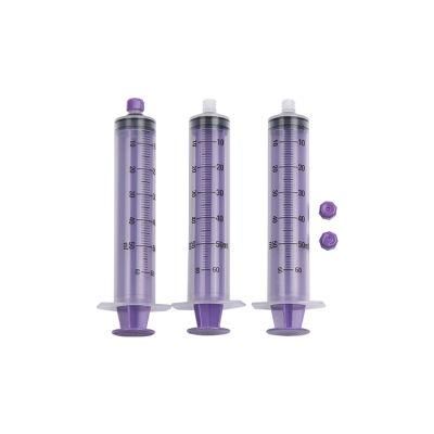 Wego Medical Syringe Wholesale Factory Disposable Enteral Feeding Flat Top Piston Syringe with Enfit Tip 60cc/Ml