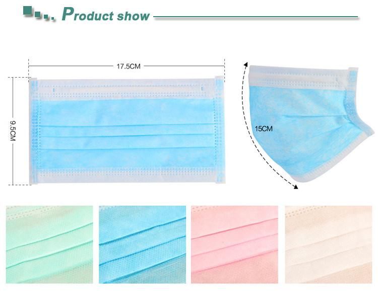 CE&ISO Certificated Disposable Nonwoven Face Mask, Medical Mask