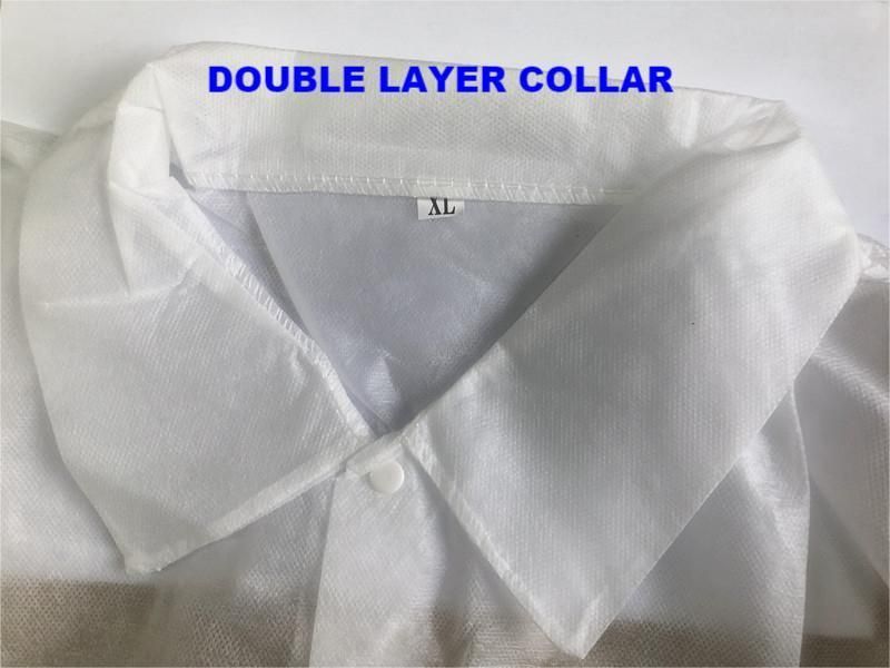 Disposable Dental Lab Coat XL Size, 30GSM Elastic Cuff