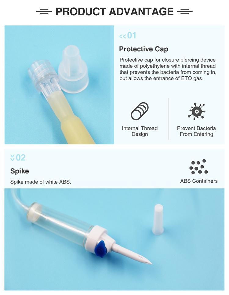 Sterilized Medical IV Infusion Giving Set with Needles