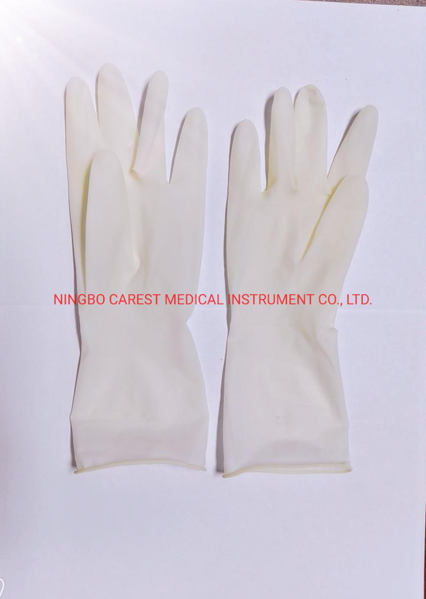 CE/ISO 13485 Approved T-Polyure Coated Disposable Sterile Latex Gloves Powder-Free