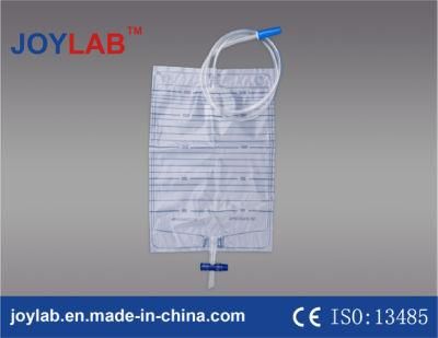 2000ml Transparent Urine Bag with Cross Valve