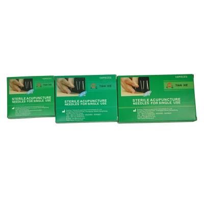 Professional Supplier 1in Aluminum Foil Packing Single Use Sterile Copper Handle Acupuncture Needles for Medical
