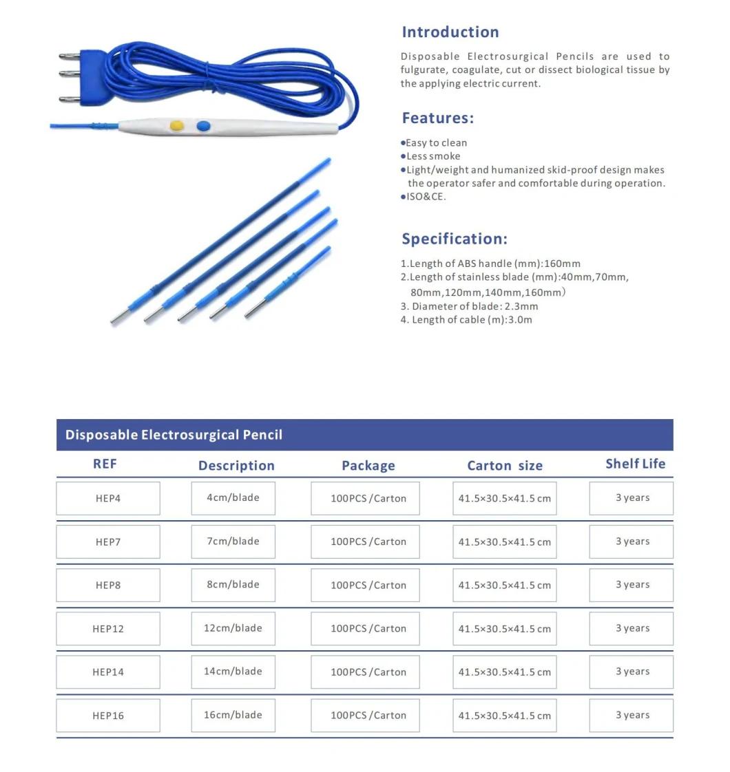 Less Smoke Disposable Electrosurgical Pencil