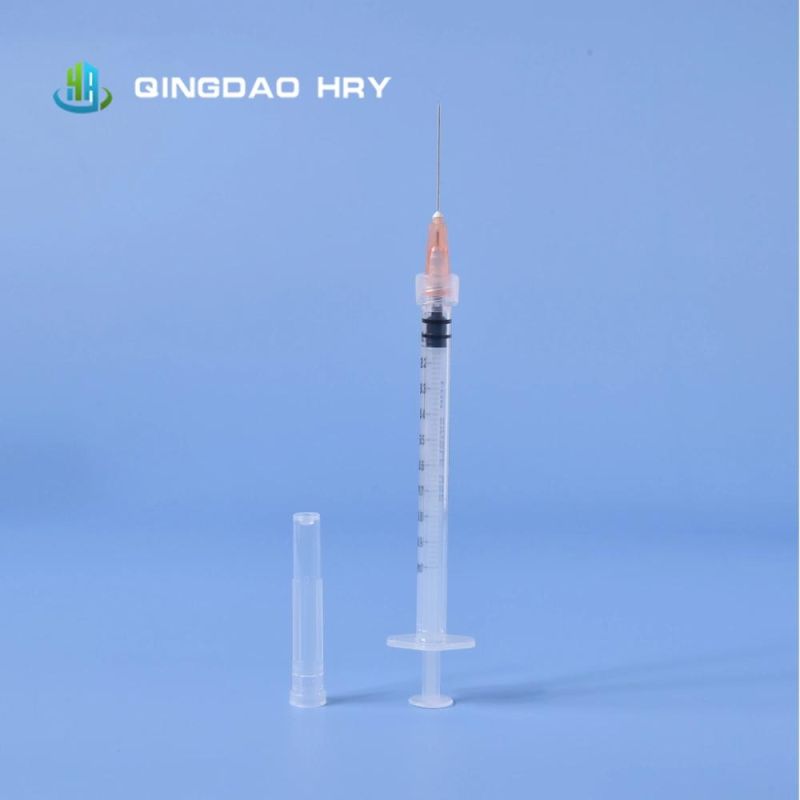 Ready Stock of 1ml 3ml Disposable Medical Luer/Slip Lock Veterinary Injection Syringe with Needle