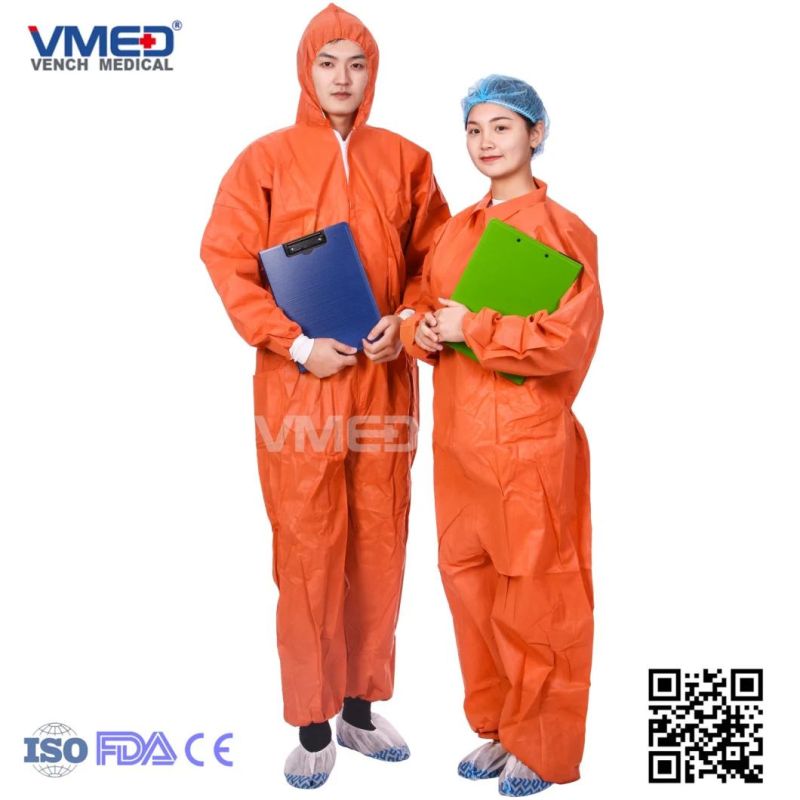 Disposable Non Woven Sterile Laminated Garment Hooded Coverall