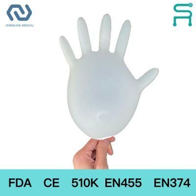 Powder Free 510K En455 Disposable Latex Medical Examination Gloves
