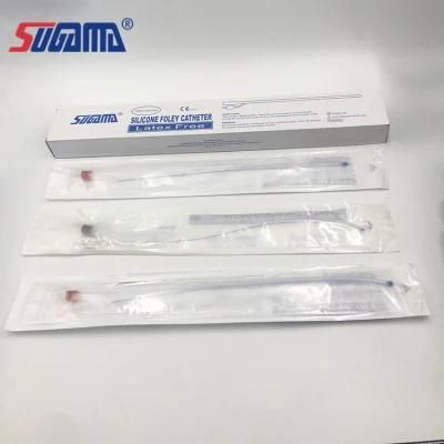 Medical Disposable 100% Silicone Urethral Catheter 2/3 Way